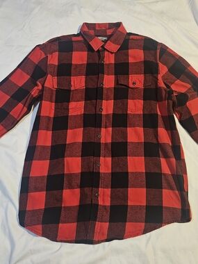 Classic Red & Black Buffalo Plaid Men's Shirt